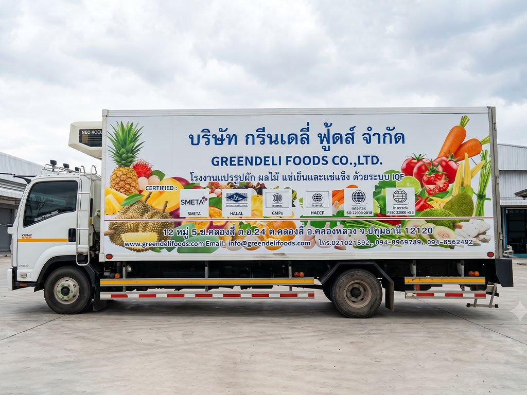ผลงานติดตั้งสติ๊กเกอร์รถขนส่งองค์กรขนาดใหญ่ คุมระบบสีตามมาตรฐาน CI สำหรับงานแบรนด์ดิ้งฟลีทรถระยะยาว