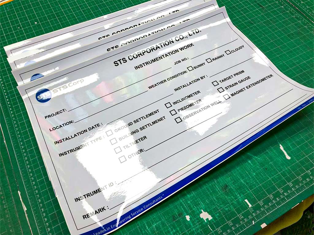 สติ๊กเกอร์บันทึกสถานะ Calibration และ Inspection แผ่นเรียบพร้อมขอบไดคัทแม่นยำ