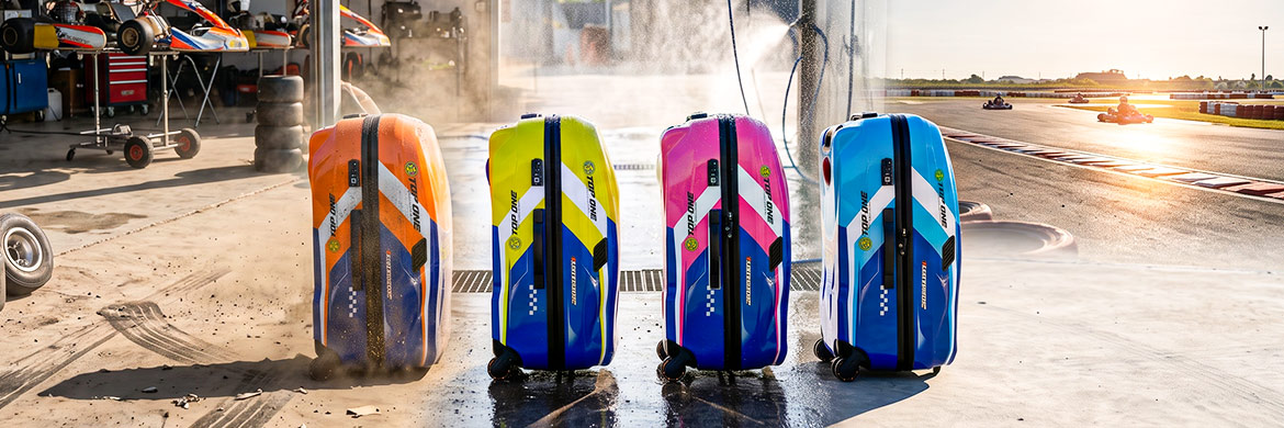 สติ๊กเกอร์ Outdoor, Moisture และ Harsh ทนแรงฉีดล้างน้ำ Washdown Area และแดดจัดติดกระเป๋าเดินทาง