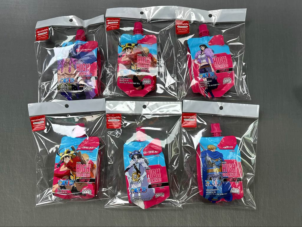 บรรจุภัณฑ์ซองเยลลี่วิตามิน B3 หลาย SKU ผ่านการตรวจ Approved Master Proof ก่อนบรรจุถุงรวม