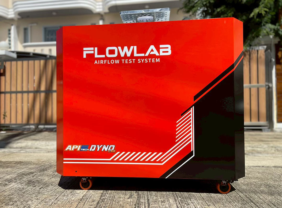 ป้ายตู้ควบคุมทนความร้อนสะสม ติดตั้งบนพื้นผิวตู้ทดสอบ Flowlab Airflow System